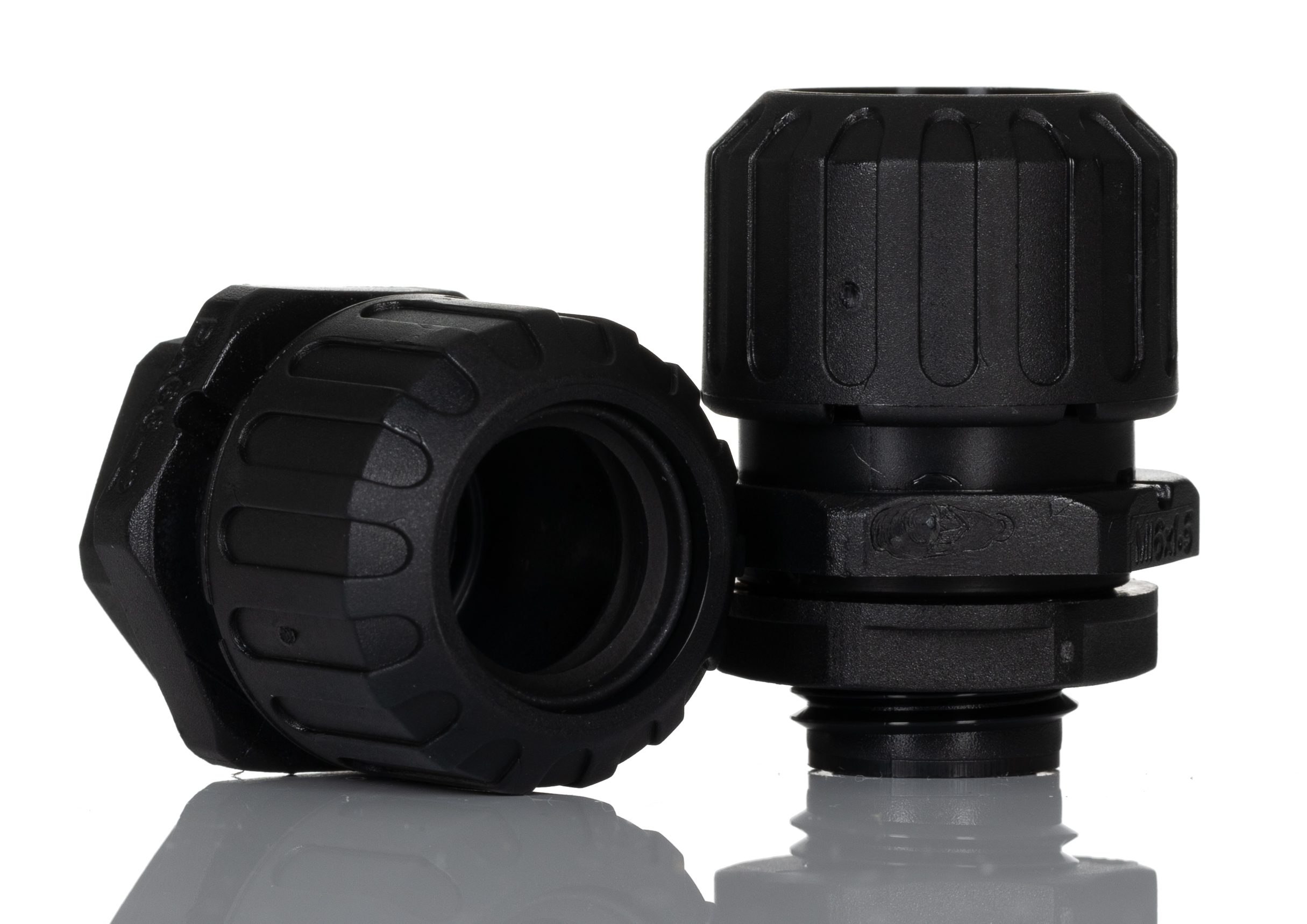 Adaptaflex Straight, Conduit Fitting, 16mm Nominal Size, M16, Nylon 66, Black IP67 rating
