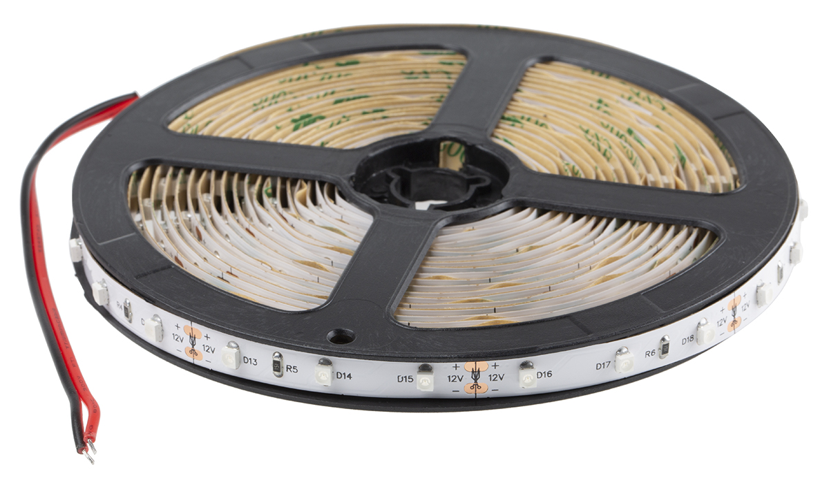 RS PRO 12V Green LED Strip Light, 5m Length