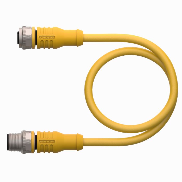 Turck Female 8 way M12 to Male 5 way M12 Sensor Actuator Cable, 2 m