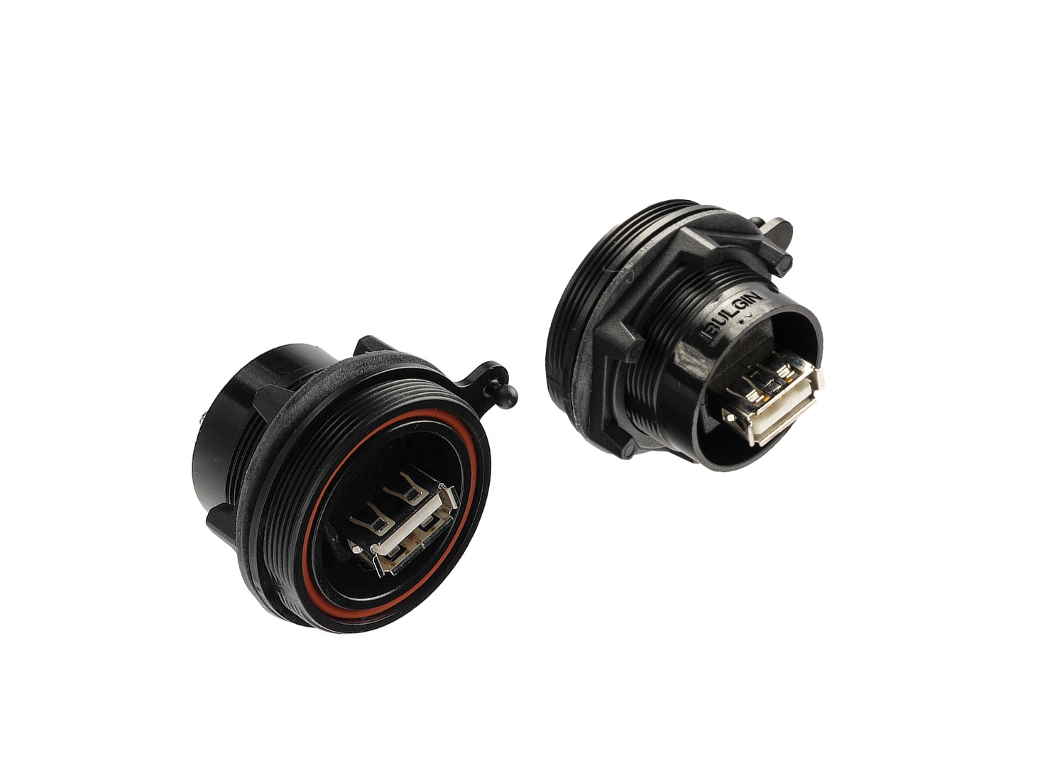 Bulgin Straight, Panel Mount, Socket- Single Port Type Type A 2.0 IP68 USB Connector