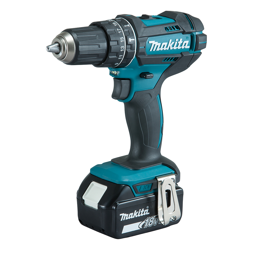 Makita DHP482RTJ Keyless 18V Cordless Drill Driver Li-Ion, Type G - British 3-Pin