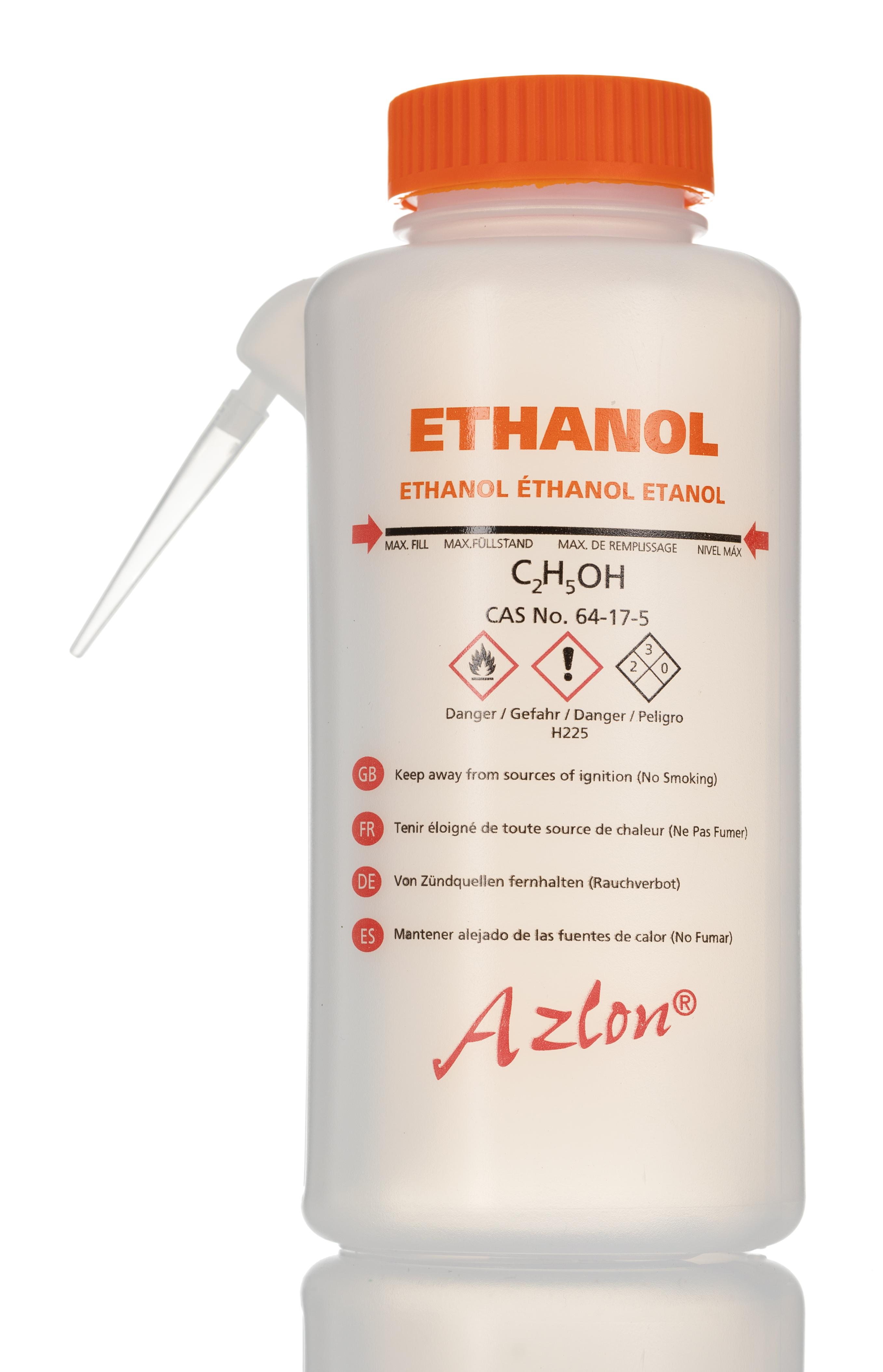 RS PRO 500ml LDPE Wide Neck Wash Bottle