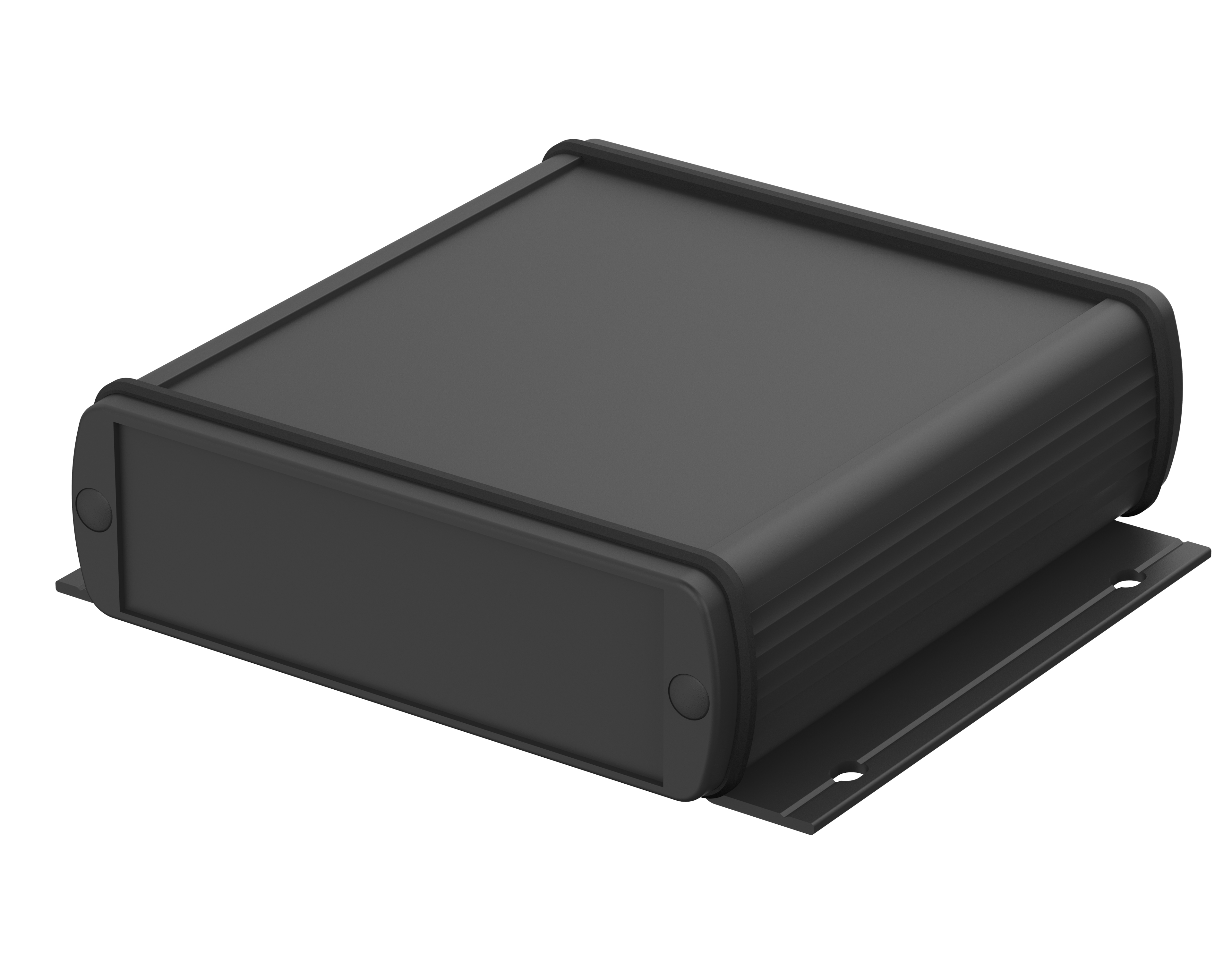 Bopla Alubos (Set) Series Black Aluminium General Purpose Enclosure, IP65, Flanged, Black Lid, 106 x 32 x 100mm