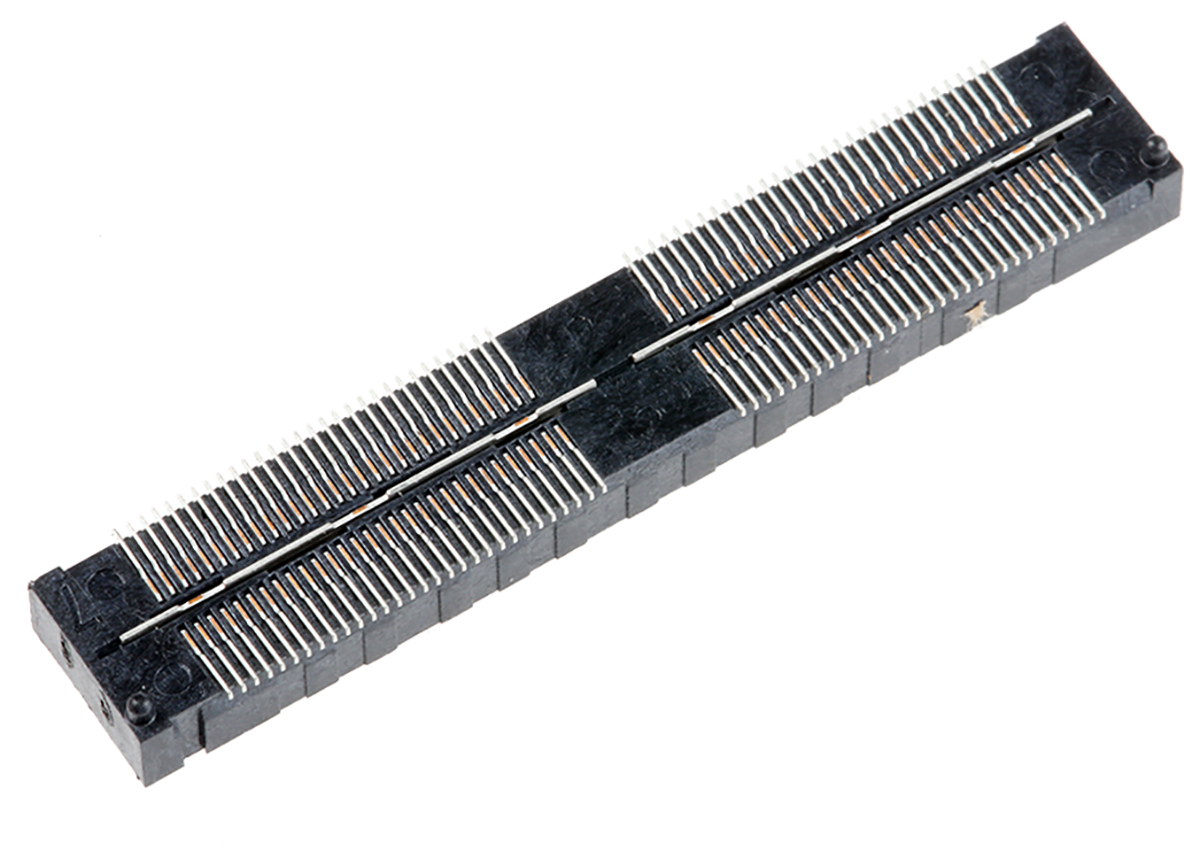 Samtec QSH Series Straight Surface Mount PCB Socket, 120-Contact, 2-Row, 0.5mm Pitch, Solder Termination