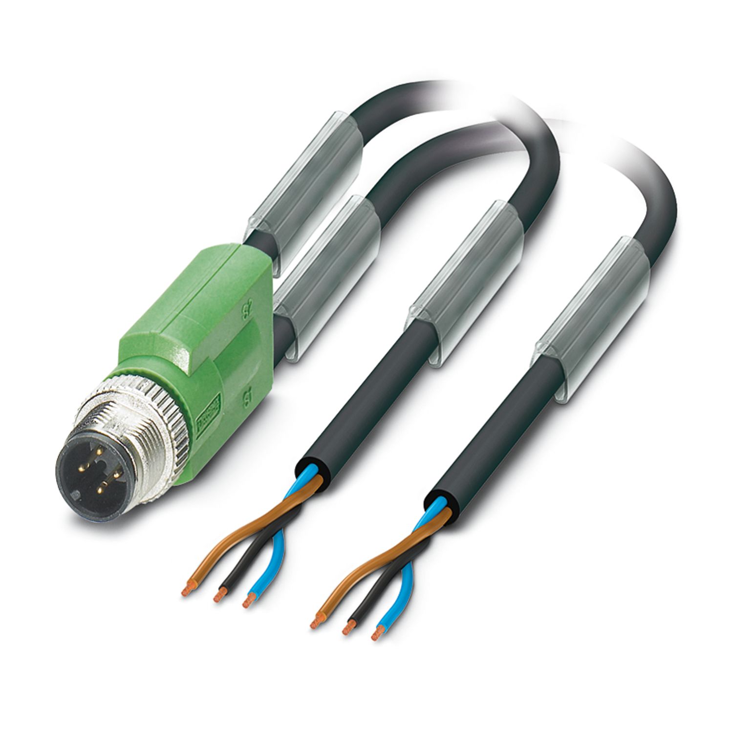 Phoenix Contact Male 3 way M12 to 3 way Free End Sensor Actuator Cable, 1.5 m
