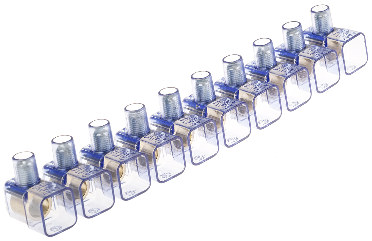 RS PRO Non-Fused Terminal Block, 10-Way, 16 mm² Wire, Screw Termination