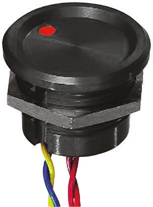APEM Illuminated Piezo Switch, Momentary, Pulse, SPST, IP68, Wire Lead, 200 mA @ 24 V dc, -40 → +75°C