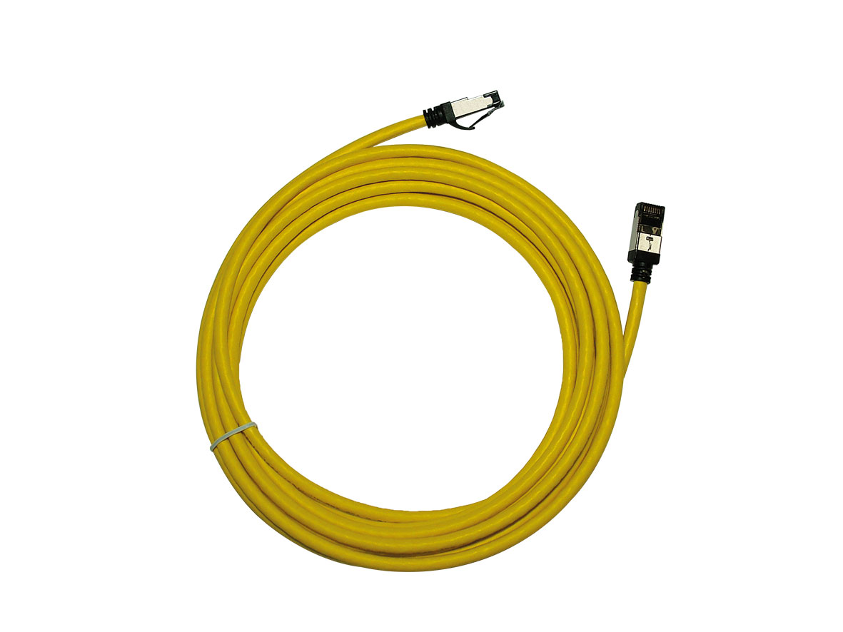 Decelect, 3m Cat8, Yellow RJ45 to RJ45, Copper Braid, Terminated
