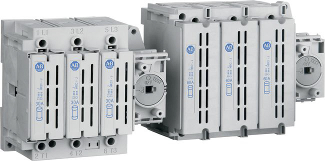 Allen Bradley Guardmaster 3P Pole DIN Rail Isolator Switch - 60A Maximum Current, IP66
