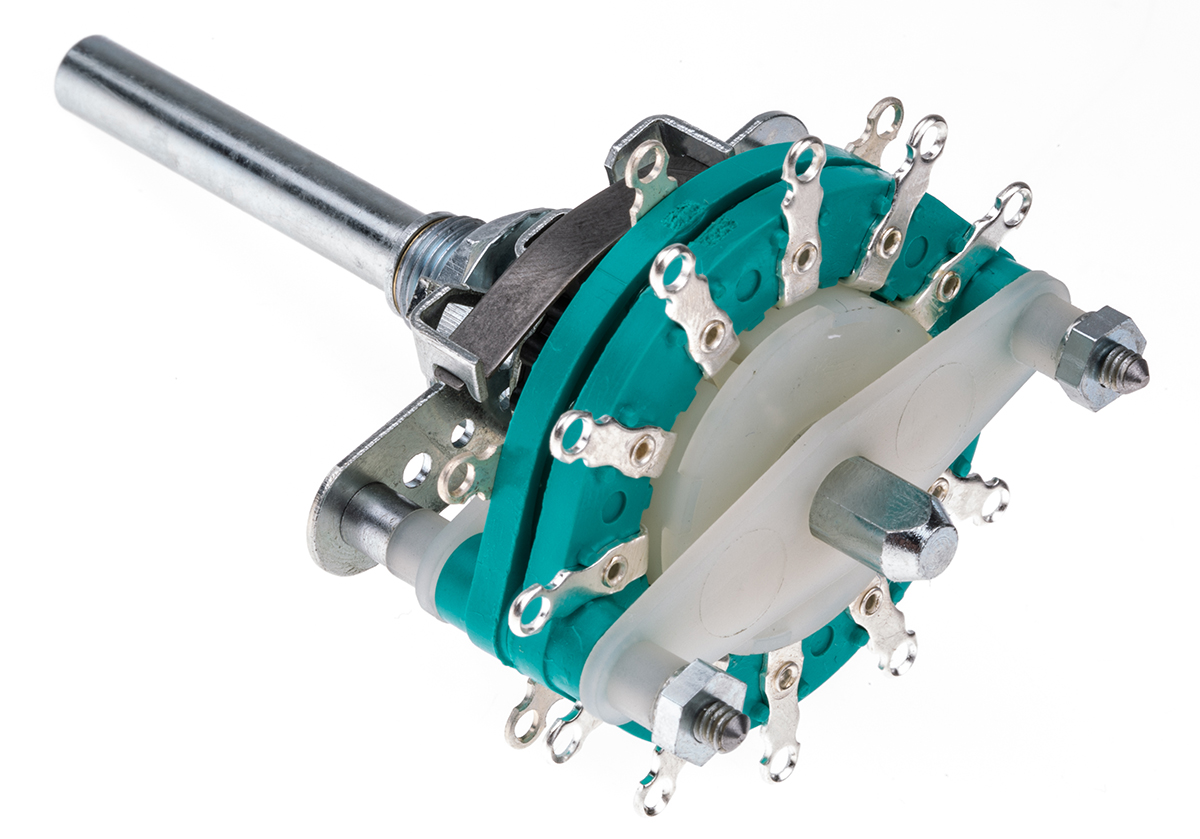 NSF, 12 Position SP12T Rotary Switch, 6 A @ 250 V ac, Solder