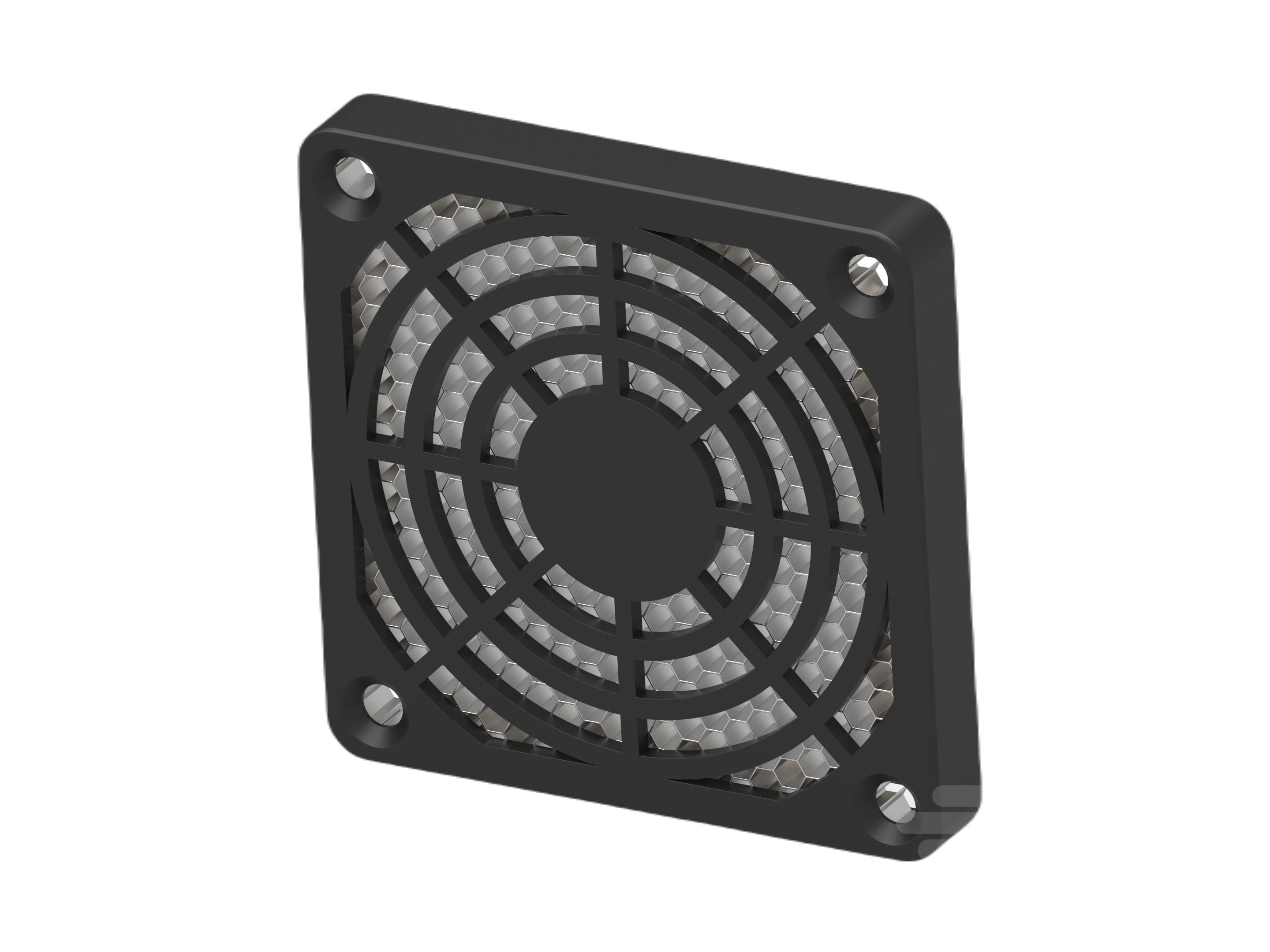 TE Connectivity Black ABS Vent Grille, 70 x 70mm