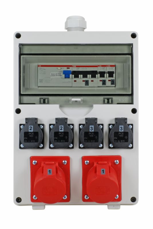 Bodo Ehmann Type F - German Schuko 6 Gang Power Distribution Unit, 16A, 230 → 400 V