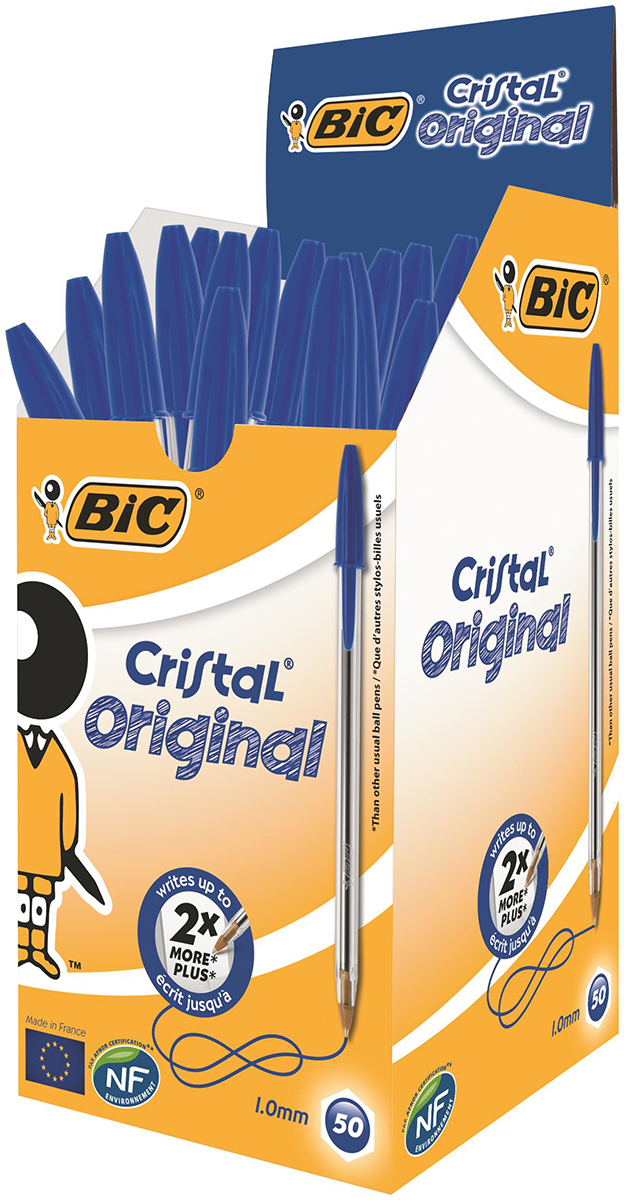 BIC Blue Ball Point Pen, 1 mm Tip Size