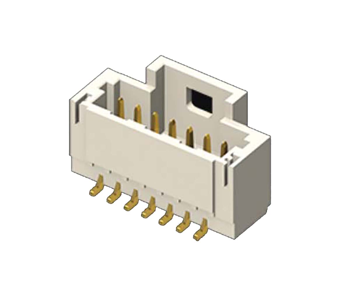 Samtec T1M Series Straight Surface PCB Header, 2 Contact(s), 1 mm Pitch, 1 Row, Shrouded