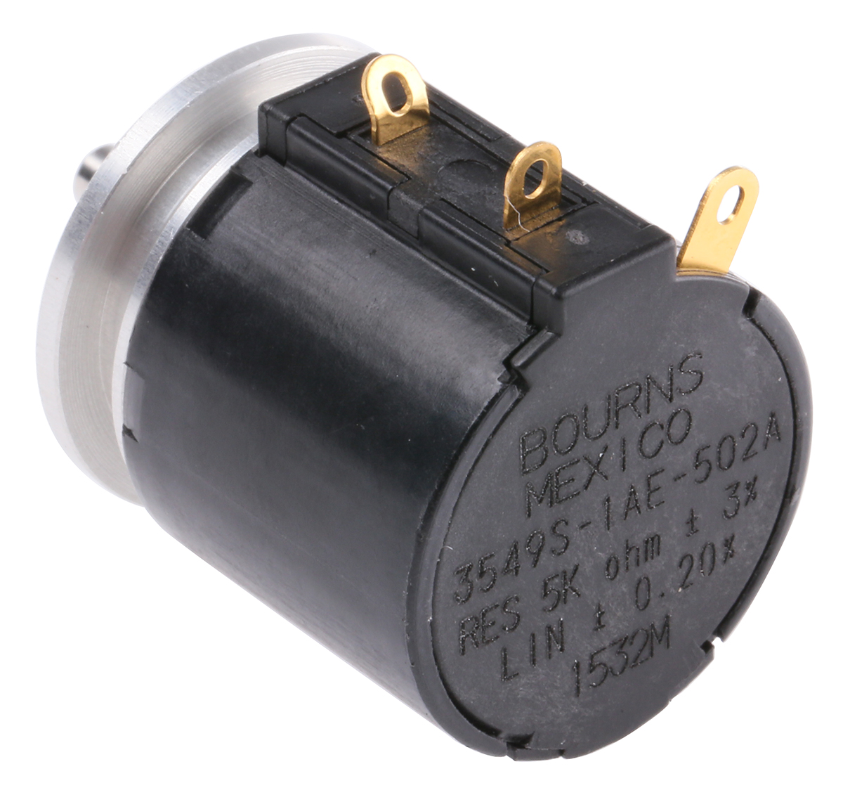 Bourns 3549 5kΩ Rotary Potentiometer 10-Turns 1-Gang Servo Mount, 3549S-1AE-502A