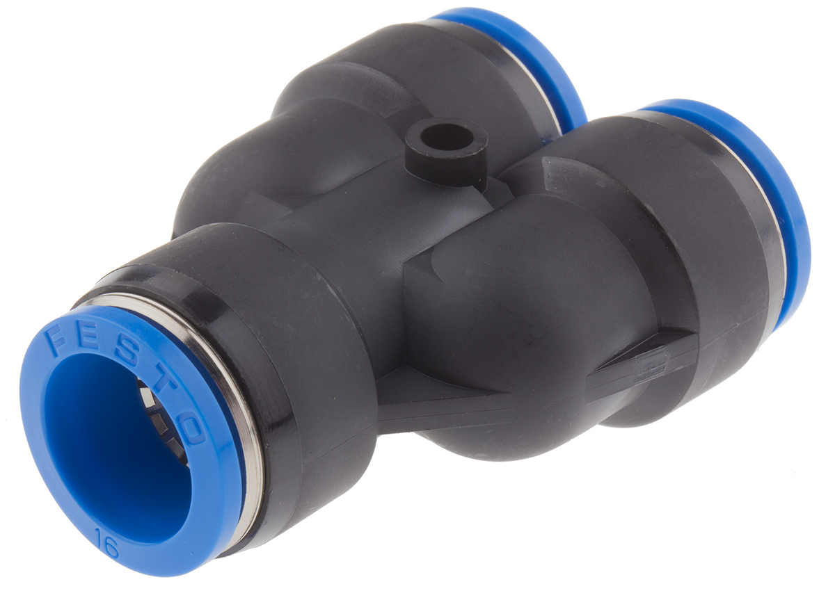 Festo QSY Series Y Tube-to-Tube Adaptor, Push In 16 mm to Push In 16 mm, Tube-to-Tube Connection Style, 130609