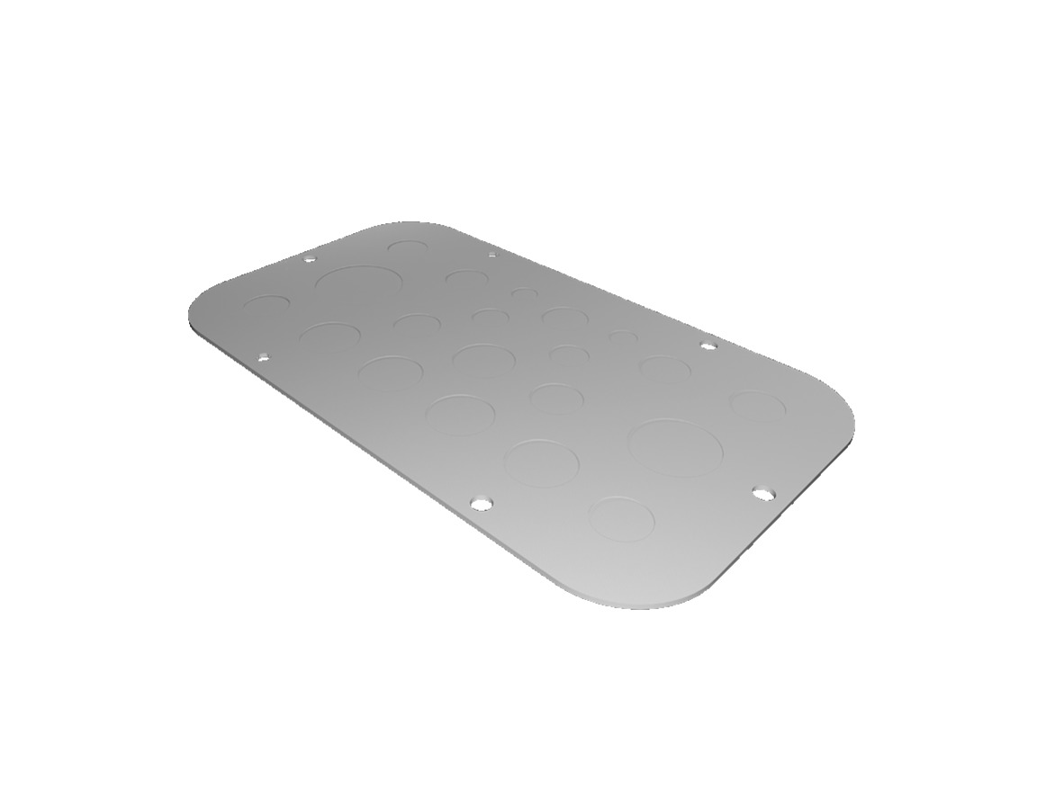 Rittal SZ Series RAL 7035 Sheet Steel Gland Plate, 256mm W for Use with AX
