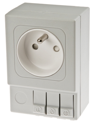 STEGO SD035 Light Grey 1 Gang Plug Socket, 16A, Type E - French, Indoor Use