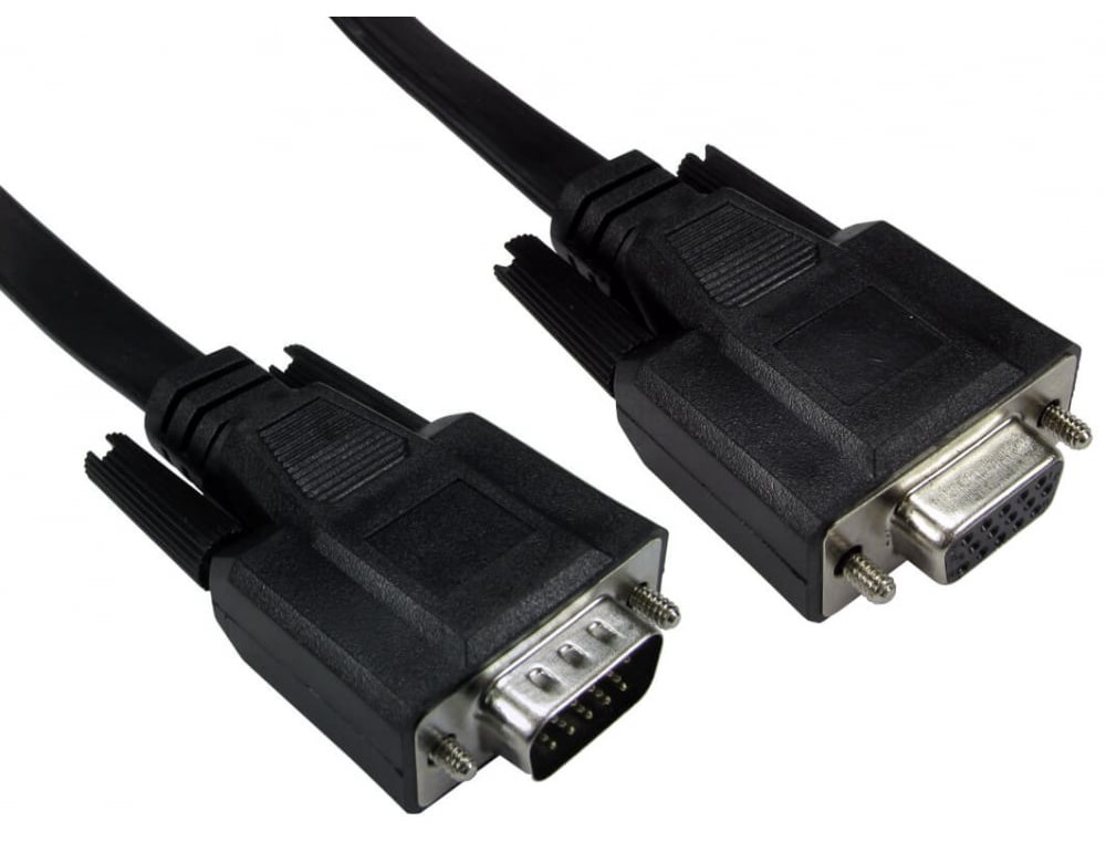 RS PRO Male SVGA to Female SVGA SVGA Cable, 3m Black