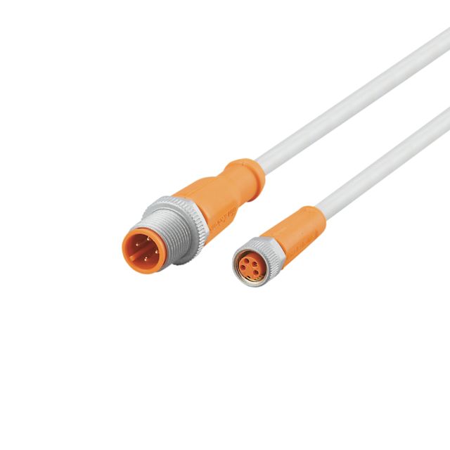 ifm electronic Male 1 way M12 to Female 1 way M8 Sensor Actuator Cable, 1.5 m