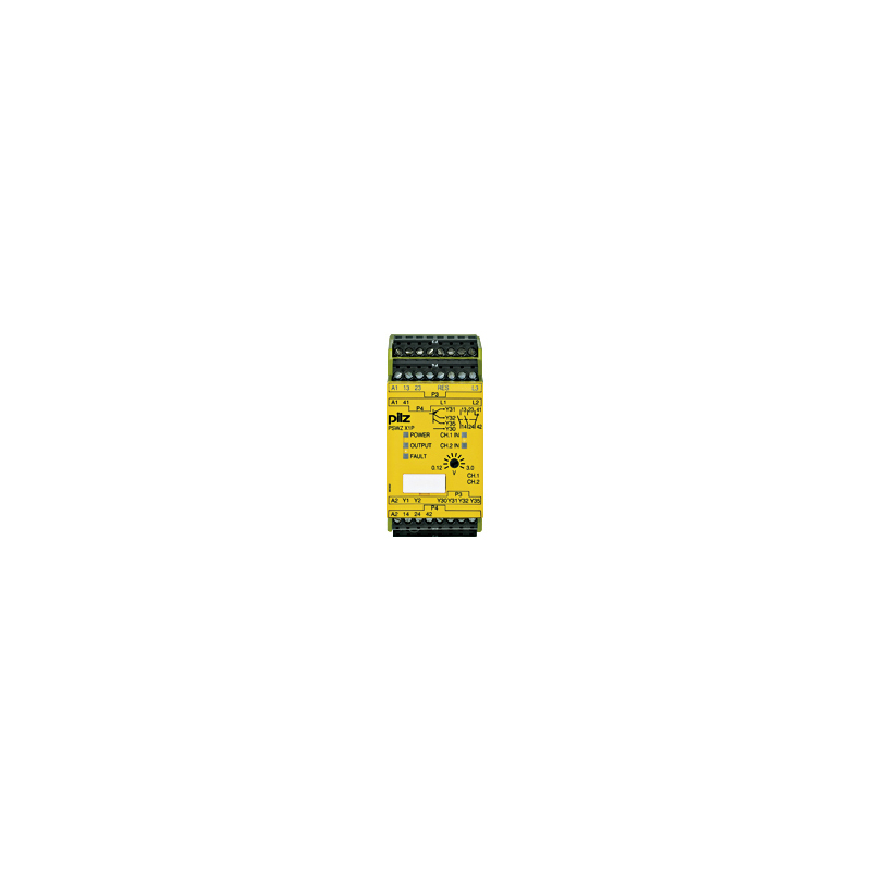 Pilz 777950 1 Auxiliary Contacts Safety Relay 24 → 240V ac/dc, Single/Dual-Channel 2 Safety Contacts