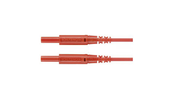 Schutzinger 2 mm Connector Test Lead, 10A, 600V, Red, 1m Lead Length