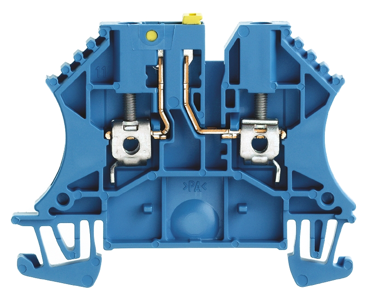 Weidmuller W Series Blue Disconnect Terminal Block, 2.5mm², Single-Level, Screw Termination