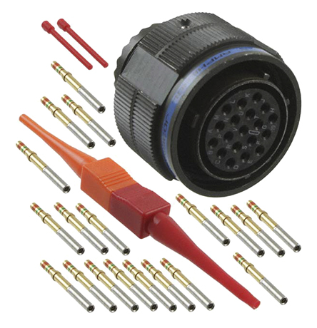 Amphenol Limited, D38999 19 Way Free Hanging MIL Spec Circular Connector PlugGreen, Socket Contacts,Shell Size 15,