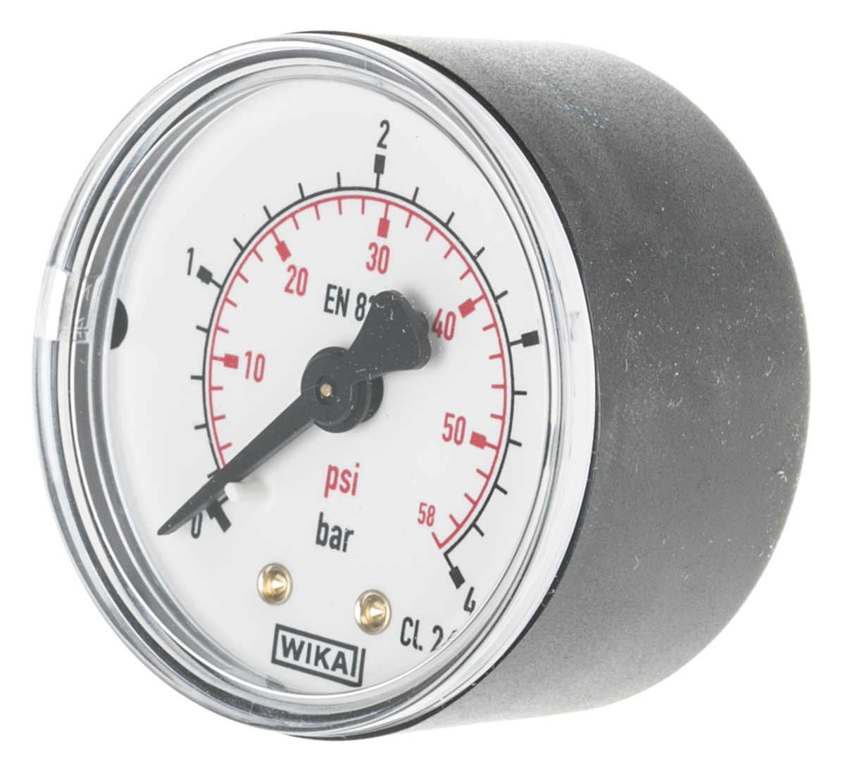 WIKA Analogue Pressure Gauge 4bar Back Entry 50mm Outside Diameter