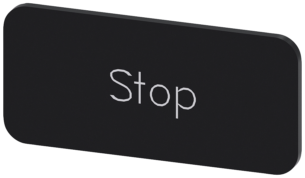Siemens Labeling plate, Stop