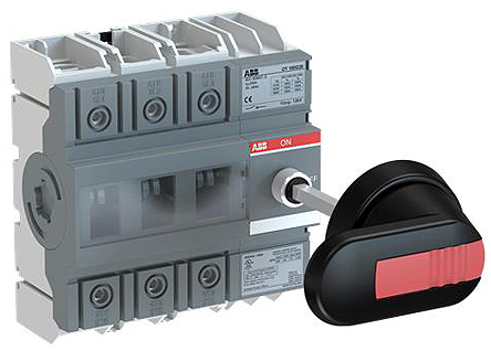 ABB 3P Pole Base Mounting Isolator Switch - 160A Maximum Current, 132kW Power Rating, IP20, IP65