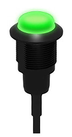 Banner Green Panel Mount Indicator, 10 → 30V dc, 18mm Mounting Hole Size