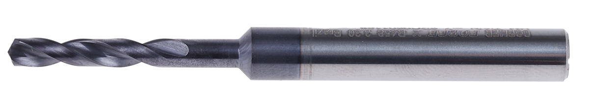 Dormer R458 Series Solid Carbide Twist Drill Bit, 3.3mm Diameter, 62 mm Overall