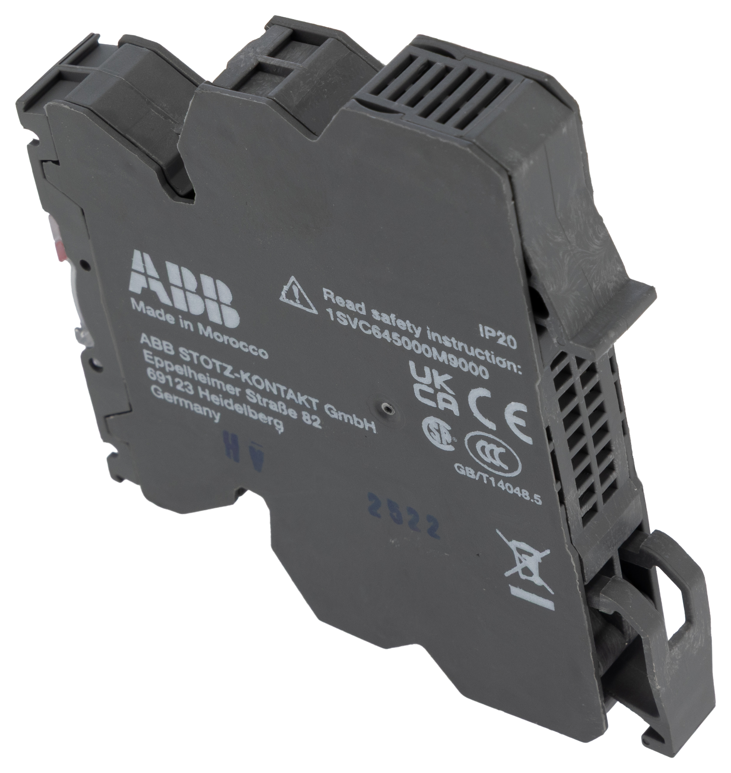 ABB RBR122G Series Interface Relay, DIN Rail Mount, 24V ac/dc Coil, DPDT, 8A Load