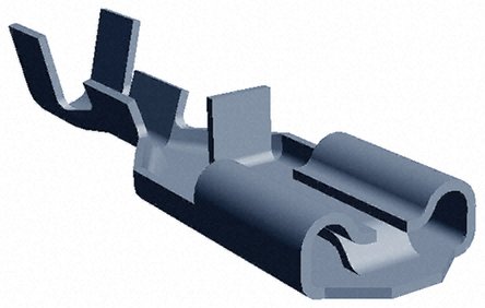TE Connectivity Positive Lock .187 Mk II Uninsulated Female Spade Connector, Receptacle, 4.75 x 0.51mm Tab Size, 0.2mm²