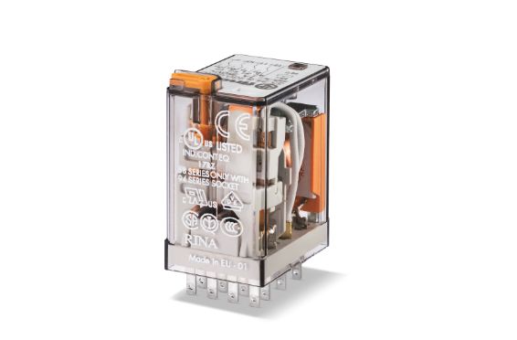 Finder Plug In Relay, 125V dc Coil, 7A Switching Current, 4PDT