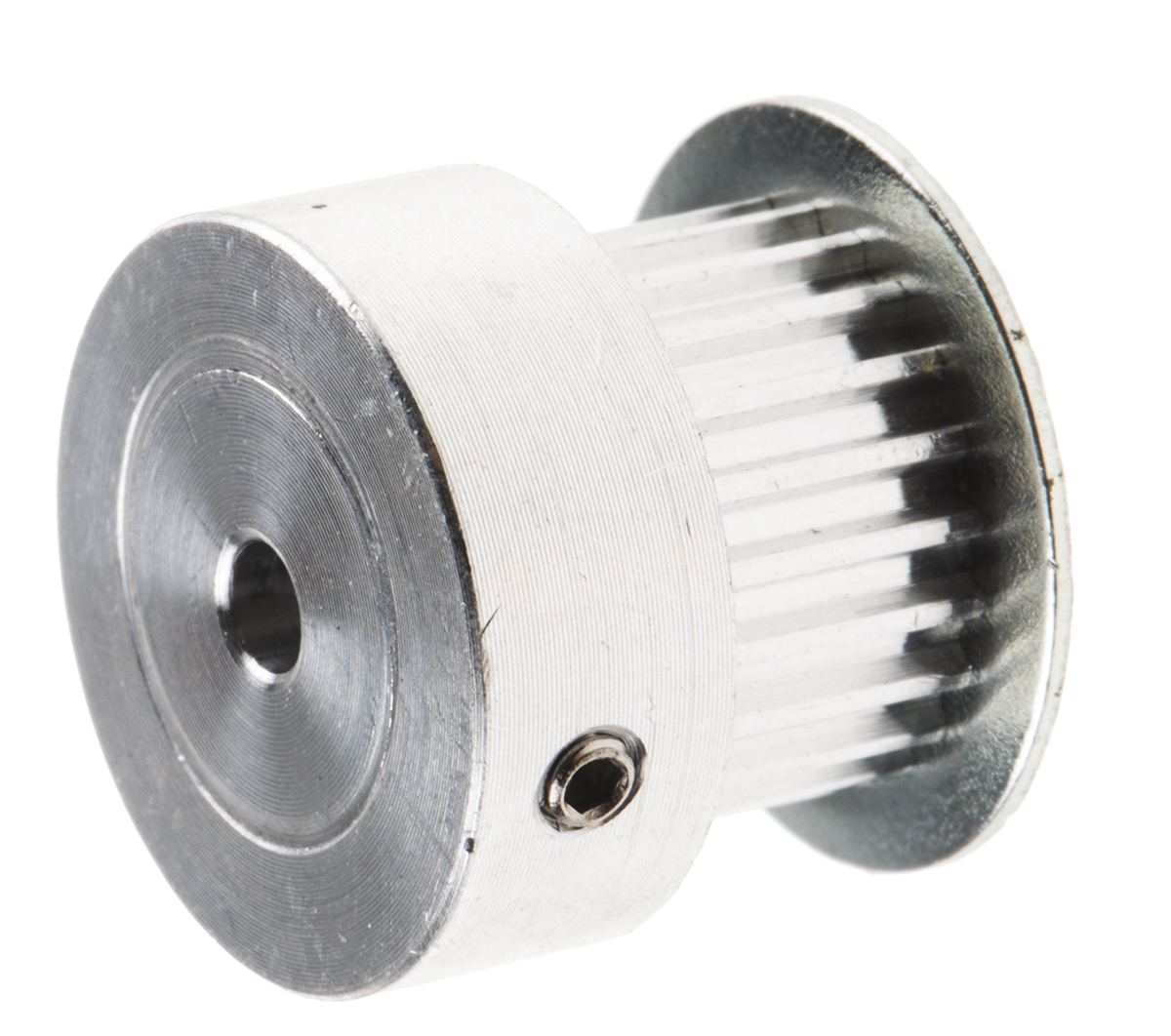 RS PRO Timing Belt Pulley, Aluminium, Zinc Plated Steel 6.4mm Belt Width x 2mm Pitch, 22 Tooth