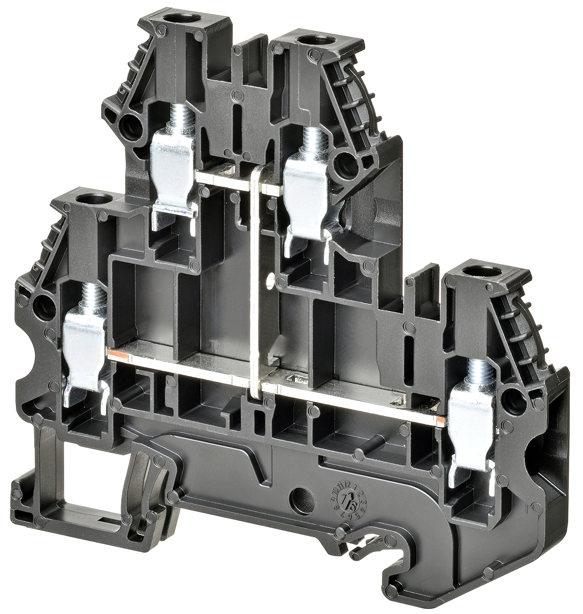 Omron XW5TS40112V XW5T Series Black, 4mm², Double-Level, Screw Termination