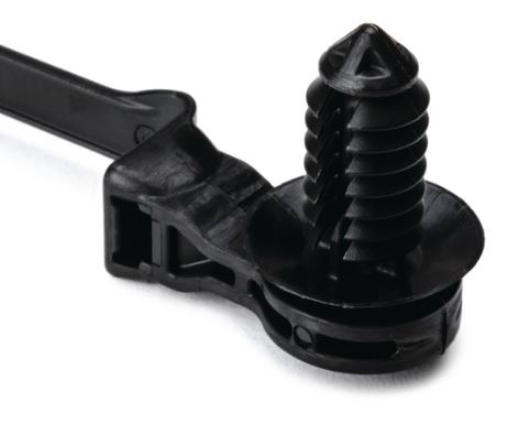 HellermannTyton Cable Tie, 223.27mm x 5.1 mm, Black Nylon, Pk-500