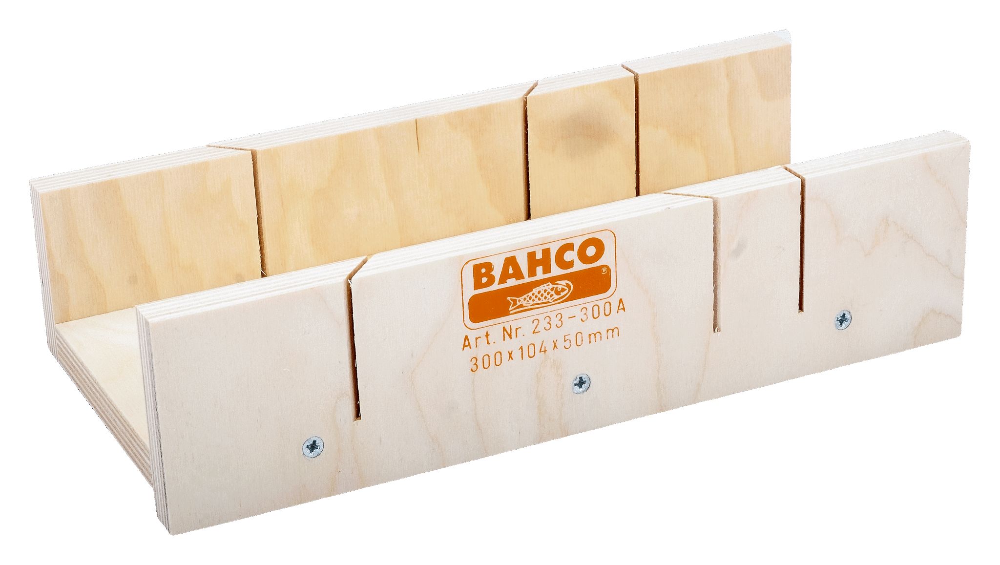 Bahco Wooden Mitre Box With Side Wall, 1 piece