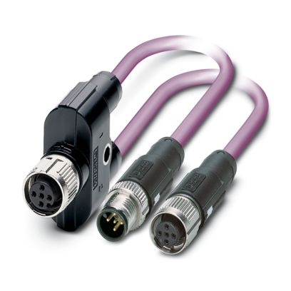 Phoenix Contact SAC Series Bus Cable, 5 Cores, 0.25 mm², 24, 500mm, Shielded Shield, Data Transfer Cable Cable