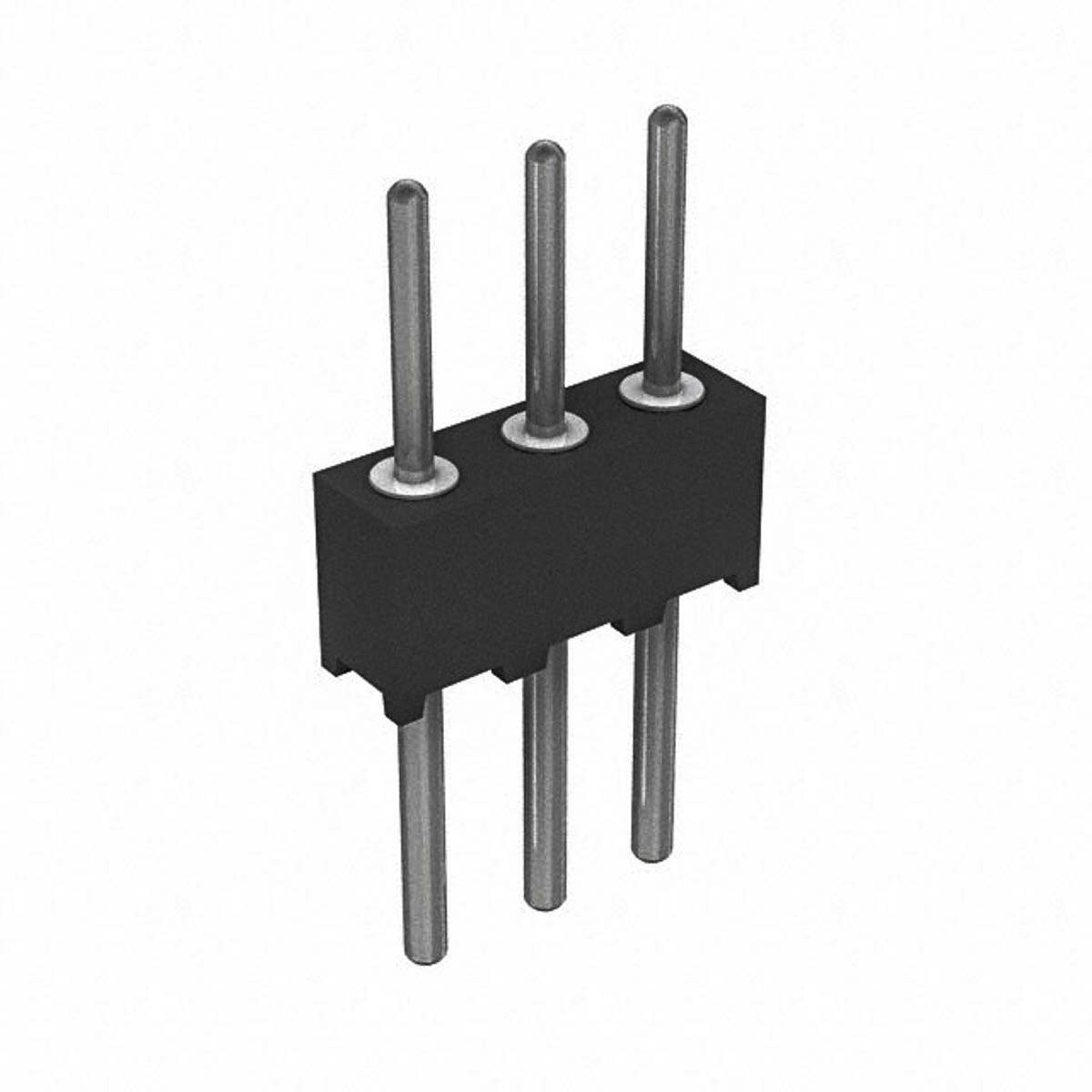Preci-Dip 850 Series Straight Through Hole Pin Header, 3 Contact(s), 1.27 mm Pitch, 1 Row, Unshrouded
