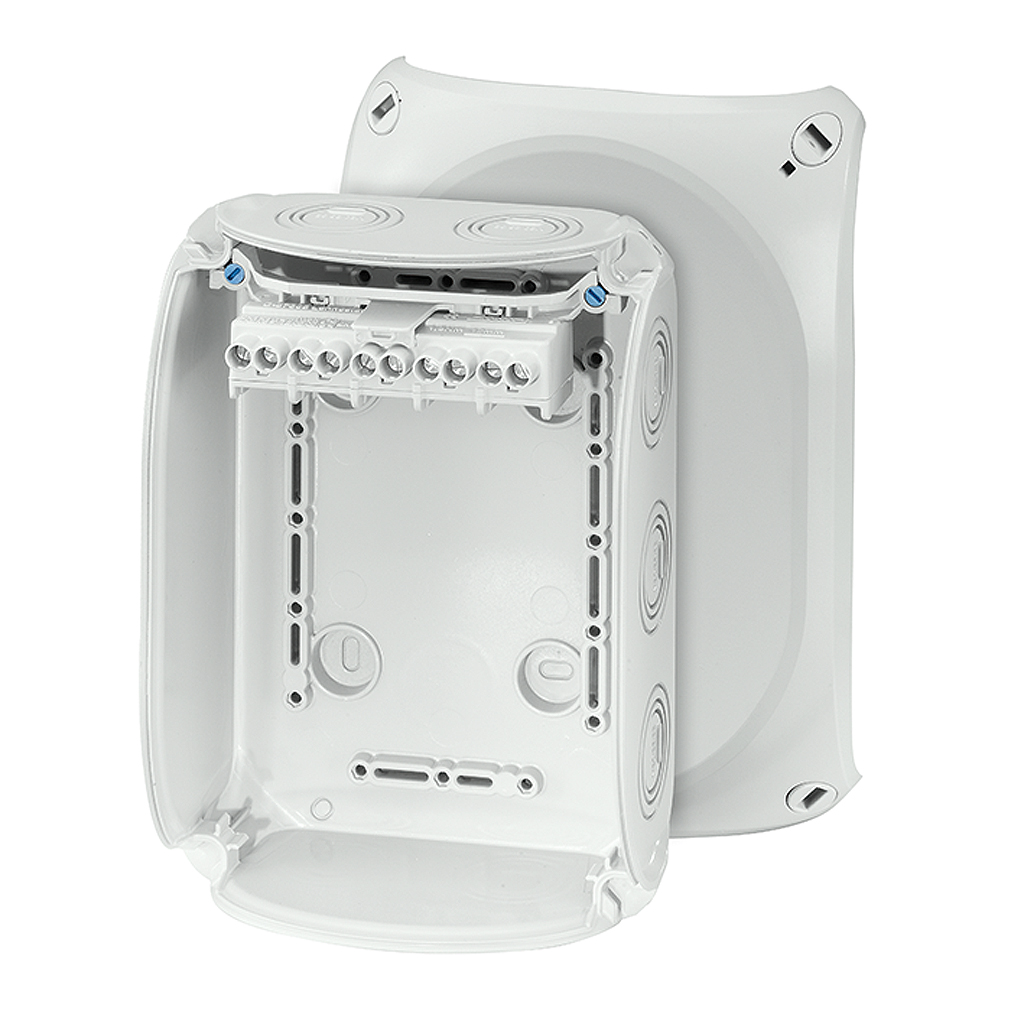 HENSEL KF Series Grey Polycarbonate Terminal Box, IP66, IP67, IP69, 5 Terminals, 77 x 180 x 130mm