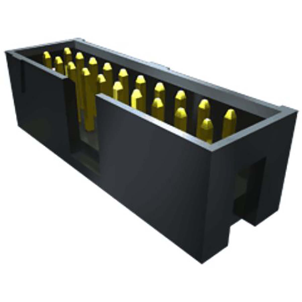 Samtec TSS Series Right Angle Through Hole PCB Header, 10 Contact(s), 2.54 mm Pitch, 2 Row, Shrouded