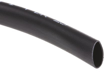 TE Connectivity Heat Shrink Tubing, Black 3.2mm Sleeve Dia. x 150m Length 2:1 Ratio, DR-25-TW Series