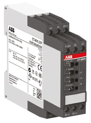 ABB DIN Rail Mount Timer Relay, 24 → 240V ac/dc, 2-Contact, 0.05 s → 300h, DPDT