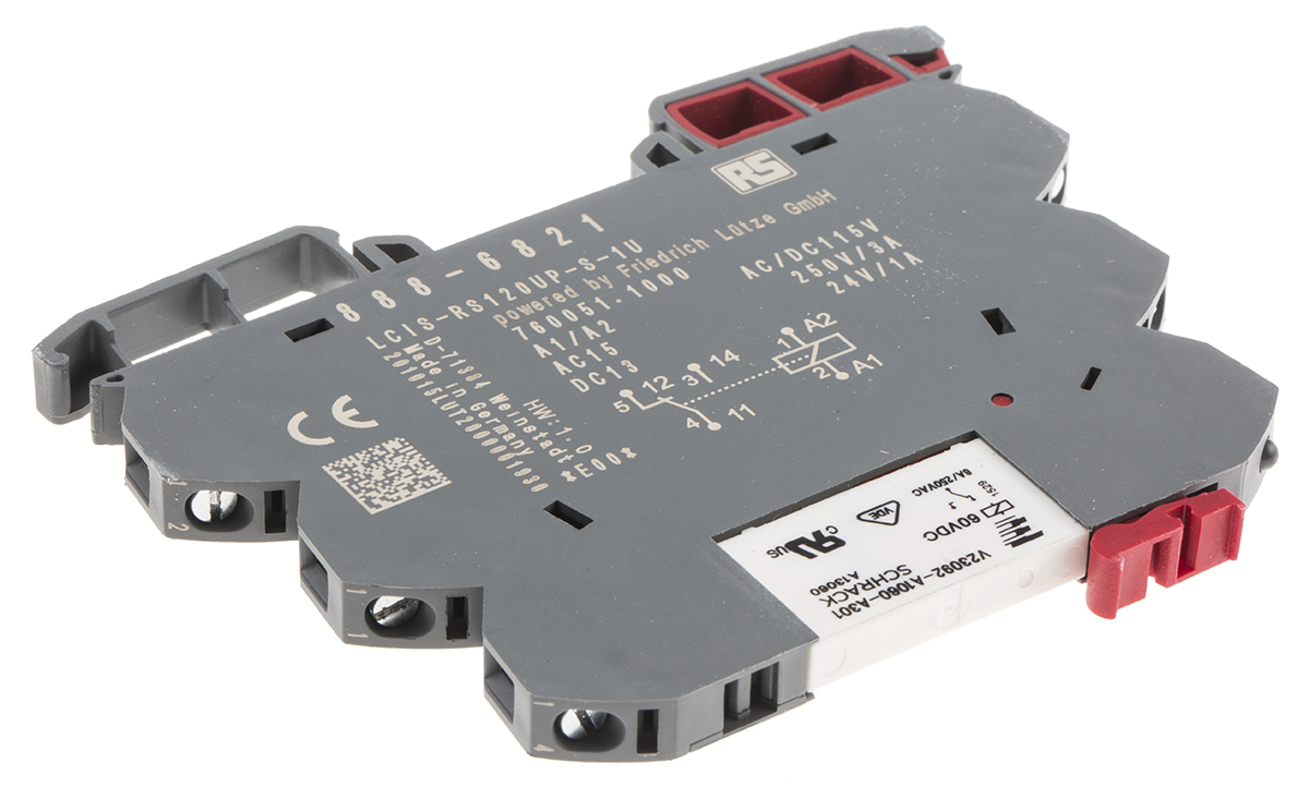 RS PRO Interface Relay, DIN Rail Mount, 115V ac/dc Coil, SPDT, 1-Pole