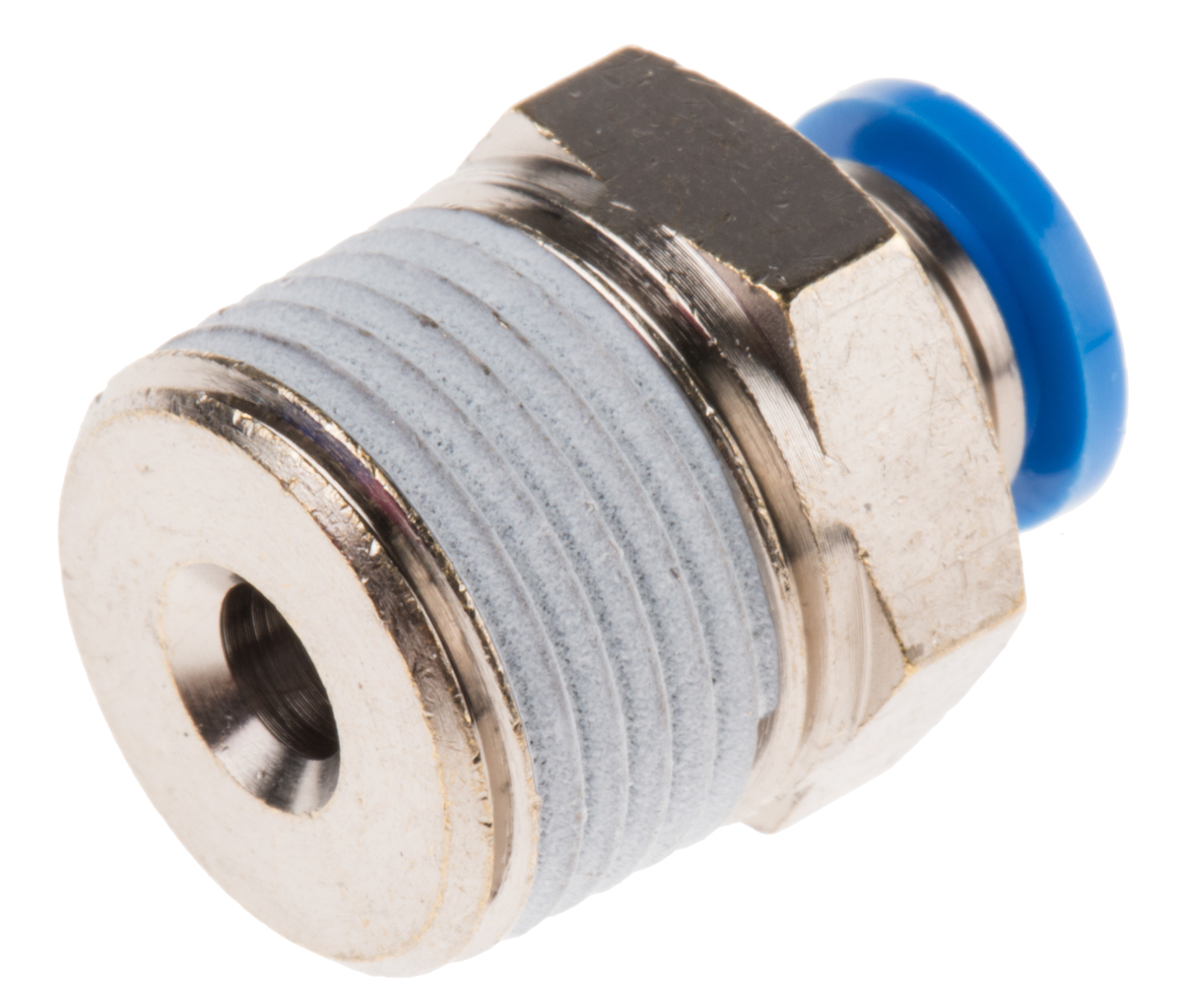 Festo QS Series Straight Threaded Adaptor, R 3/8 Male to Push In 6 mm, Threaded-to-Tube Connection Style, 190645