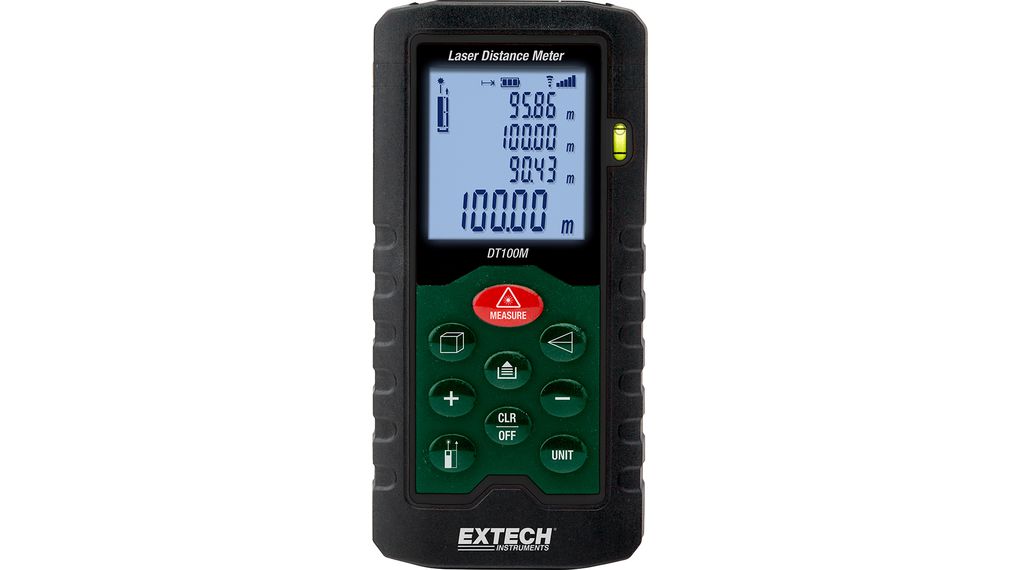 Extech DT100M Distance Meter, 0.05 → 100m Range, ±2 mm Accuracy