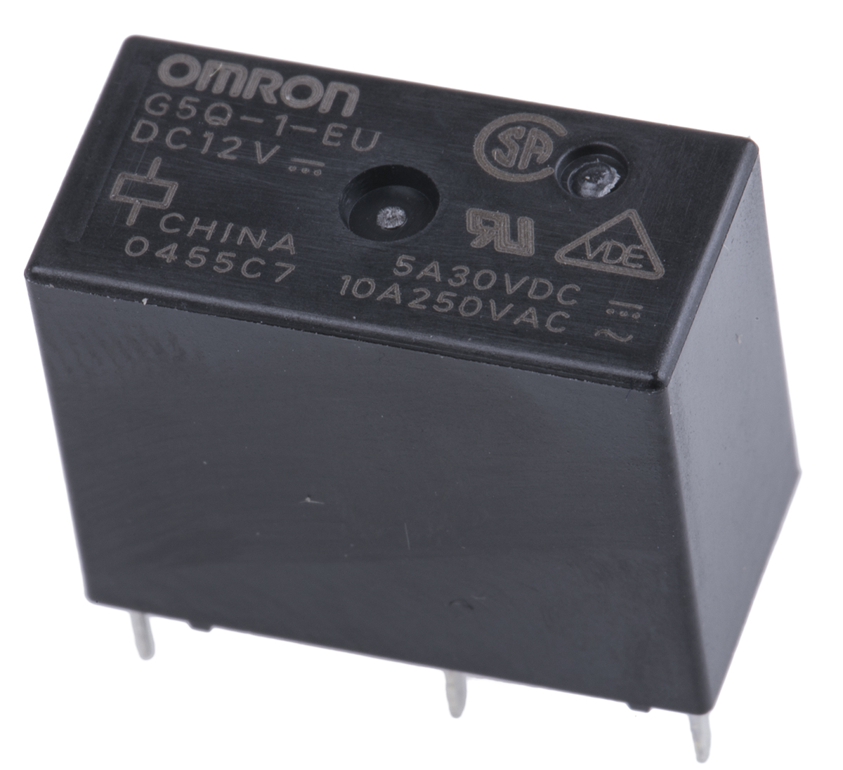 Omron PCB Mount Power Relay, 12V dc Coil, 10A Switching Current, SPDT